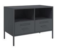 (anthracite, 1 pcs) vidaXL TV Cabinets TV Stand TV Unit Hifi Cabinet 2 pcs Black Cold-rolled Steel