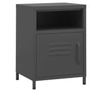 (anthracite, 1) vidaXL 1/2x Nightstand Steel Bedside Bed Side Storage Cabinet Multi Colours