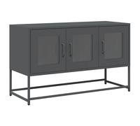 vidaXL TV Cabinet Anthracite 100.5x39x60.5 cm Cold-rolled Steel, Black