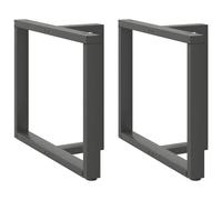 (anthracite, 100 x 35 x (72-73) cm) vidaXL Dining Table Legs T-ShapedÂ Desk Legs Metal Furniture Legs 2 pcs Steel