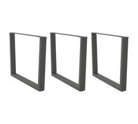 (anthracite, 100 x (72-73.3) cm/3 pcs) vidaXL Dining Table Legs V-Shape Desk Legs Kitchen Furniture Leg 3 pcs Steel