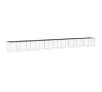 (anthracite, 1003 x 98 x 90 cm) vidaXL Chicken Cage Farm Chicken Coop with Roof Anthracite Galvanised Steel