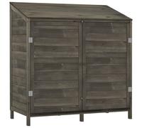 vidaXL 3.3 x 1.7ft Anthracite Wooden Pent Garden Shed - Size: 1.7 x 3.3ft - Grey - Wilko