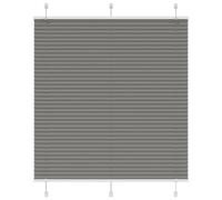 vidaXL Pleated Blind Anthracite 115x150 cm Fabric Width 114.4 cm Polyester, Black