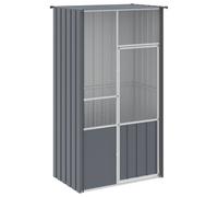 (anthracite, 115 x 78 x 200 cm) vidaXL Bird Cage Bird House Parrot Bird Aviary Parrot Cage Galvanised Steel