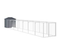 Vidaxl Dog House With Roof Anthracite 117X813X123 Cm Galvanised Steel