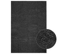 (anthracite, 140 x 200 cm/round design) vidaXL Rug Floor Carpet for Indoor and Outdoor Door Mat Kitchen Rug Jute Look