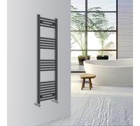 (Anthracite, 1400x400mm) Warmehaus Straight Bathroom Heated Towel Rail Warmer Radiator Central Heating