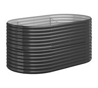 Garden Planter Patio Flower Pot Raised Garden Bed Powder-coated Steel vidaXL