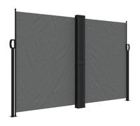 vidaXL Retractable Side Awning – Outdoor Privacy Screen – Anthracite 160x600 cm PU polyester
