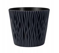 (Anthracite, 16cm) Indoor Plant Pots with Insert Plastic Flowerpot Small Large