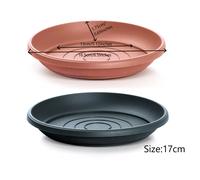 (Anthracite, 17cm ) Round Plastic Water Plant Pot Saucer Trays Terracotta Anthracite 13sizes 9-54cm