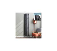 (Anthracite, 1800mm x 360mm) Princia Vertical Double Oval Panel Radiator