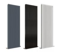 (Anthracite, 1800mm x 590mm) Oval Designer Radiator Oval Column Central Heating