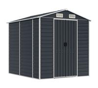 (anthracite, 191 x 215 x 198 cm) vidaXL Garden Shed Outdoor Storage Shed Patio Yard Tool Shed Galvanised Steel