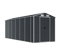 (anthracite, 191 x 555 x 198 cm) vidaXL Garden Shed Outdoor Storage Shed Patio Yard Tool Shed Galvanised Steel