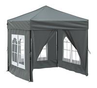 (anthracite, 197.5 x 197.5 x 234 cm) vidaXL Folding Party Tent with Sidewall Patio Camping Gazebo Pavilion Marquee