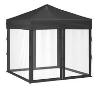 (anthracite, 199 x 199 x 254 cm) vidaXL Folding Party Tent with Sidewalls Pavilion Marquee Multi Colours/Sizes