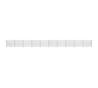 (anthracite, 2.2 x 25 m) vidaXL Chain Link Fence Outdoor Wire Mesh Fence with Spike Fence Panel Anchors