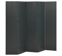 (anthracite, 200 x 180 cm/ 1 piece) vidaXL 2x 4-Panel Room Dividers Black Steel Privacy Screen Room Partition
