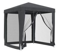 (Anthracite, 200 x 200 x 240 cm (L x W x H)) vidaXL Party Tent with Mesh Sidewalls Canopy Gazebo Multi Colours Multi Sizes