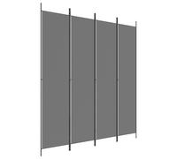 (anthracite, 200 x 220 cm) vidaXL 6-Panel Room Divider Fabric Privacy Screen Paravent Multi Colours/Sizes