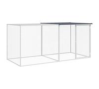 (anthracite, 203 x 98 x 90 cm) vidaXL Chicken Cage with Roof Farm Chicken Run Coop Hen House Galvanised Steel