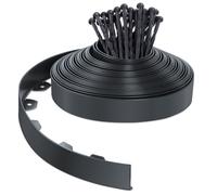 (Anthracite, 20m with 40 pegs) VOUNOT Flexible Lawn Garden Edging Border,
