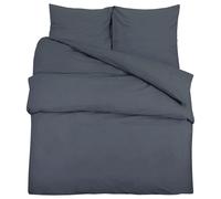 vidaXL Duvet Cover Set Anthracite 220x240 cm Light-weight Microfiber