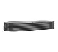 vidaXL Garden Raised Bed Anthracite Powder-coated Steel - 249x100x36 cm - Spacious & Durable Outdoor Planter