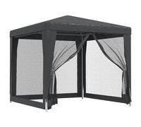 (Anthracite, 250 x 250 x 245 cm (L x W x H)) vidaXL Party Tent with Mesh Sidewalls Canopy Gazebo Multi Colours Multi Sizes