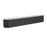 (anthracite, 260 x 40 x 36 cm) vidaXL Garden Planter Patio Flower Pot Raised Garden Bed Powder-coated Steel