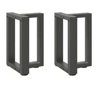 (anthracite, 28 x 25 x (42-43) cm) vidaXL Dining Table Legs T-ShapedÂ Desk Legs Metal Furniture Legs 2 pcs Steel