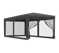 (Anthracite, 296 x 594 x 258 cm (L x W x H)) vidaXL Party Tent with Mesh Sidewalls Canopy Gazebo Multi Colours Multi Sizes