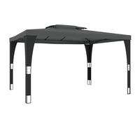 (anthracite, 3.98 x 2.98 m) vidaXL Gazebo with Double Roof Pavilion Tent Marquee Cream 2.98x2.98 m Steel