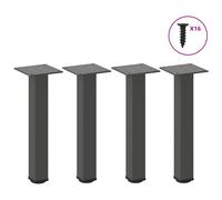 (anthracite, 30-32 cm (40 mm)) vidaXL Coffee Table Legs Desk Legs Furniture Legs Bar Stand DIY 4 pcs Steel