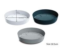 (Anthracite, 30.5cm ) Round Plastic Water Plant Pot Saucer Trays Grey White Anthracite 8 sizes 10-38cm