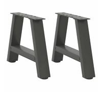 (anthracite, 30 x (30-31) cm) vidaXL Coffee Table Legs A-Shaped Desk Legs Metal Bar Stand DIY 2 pcs Steel