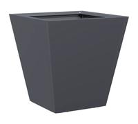 vidaXL Garden Planter Flower Pot Patio Box - Anthracite Steel, 30x30x30 cm, Raised Garden Box for Outdoor Use, Ideal for Gardens, Balconies, Patios