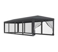 (Anthracite, 300 x 1200 x 260 cm (L x W x H)) vidaXL Party Tent with Mesh Sidewalls Canopy Gazebo Multi Colours Multi Sizes
