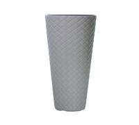 (Anthracite (300mm), 2) Rattan Weave Tall Large Plant Pots Garden Planters