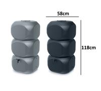 (Anthracite, 320 Litres) Rainwater Tank Water Butt Garden Large Plastic Connection kit 320L 700L 1000L