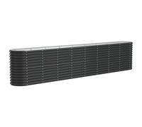 (anthracite, 332 x 40 x 68 cm) vidaXL Garden Planter Patio Flower Pot Raised Garden Bed Powder-coated Steel