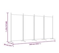 (Anthracite, 346 x 180 cm (W x H)) vidaXL Room Divider Wall Partition Screen Panel Room Separator Privacy Screen