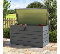 (Anthracite) 350L Garden Steel Box Patio Waterproof Storage Box