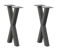 Dining Table Legs X-Shaped Desk Legs Kitchen Metal Furniture Legs Steel vidaXL