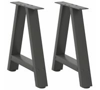 Coffee Table Legs A-Shaped Anthracite Powder-Coated Steel 38x(42-43)cm 2pcs adj