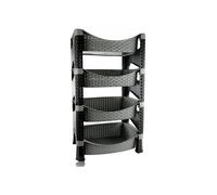 Urbn-Living Urbnliving Height 65Cm 4 Tier Anthracite Shelves Fruit Vegetable Baskets Storage Cart Rack Home Kitchen Organiser