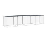 Chicken Cage with Roof Farm Chicken Run Coop Hen House Galvanised Steel vidaXL