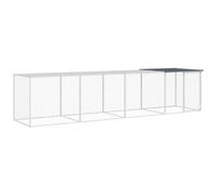vidaXL Chicken Cage with Roof Anthracite 403x98x90 cm Galvanised Steel, Grey